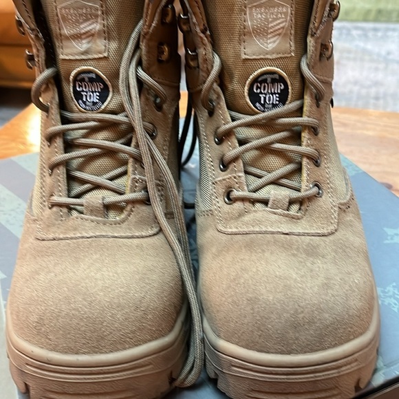 Skechers Men's Wascana Tactical Work Boots US 7 Tan Brown Composite Toe w/box - Picture 2 of 12